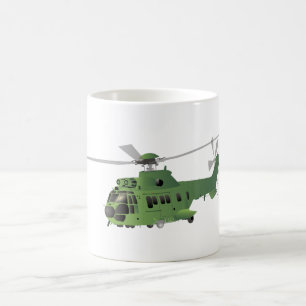 Grönt Vector Helicopter Kaffemugg