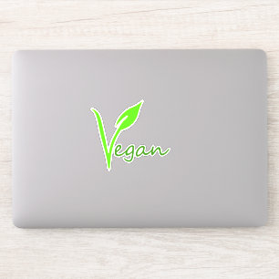 grönt vegan klistermärken
