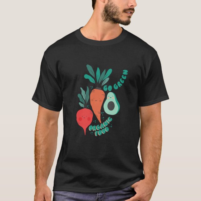 Grönt Vegan Plastic Free Spara Earth 1 T Shirt (Framsida)