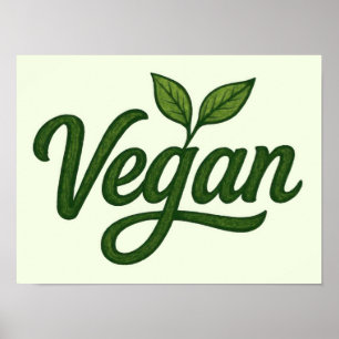 Grönt Vegan Poster