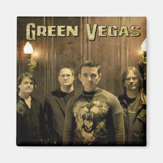 Grönt Vegas Band Photo Magnet