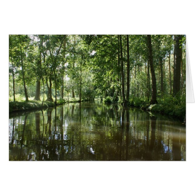 Grönt Venice Coulon Frankrike OBS Kort (Framsidan Horizontal)