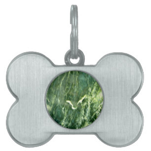 Grönt Verde Alpi Marble Namnbricka Husdjur