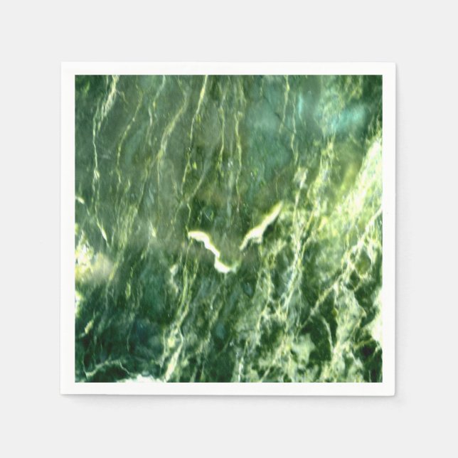 Grönt Verde Alpi Marble Pappersservett (Framsidan)