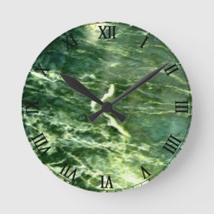 Grönt Verde Alpi Marble Rund Klocka