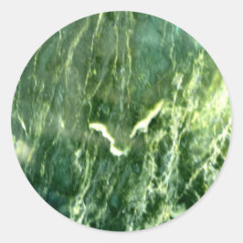 Grönt Verde Alpi Marble Runt Klistermärke