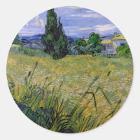 Grönt vetefält med cypress av Vincent van Gogh