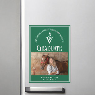 Grönt Veterinary School Photo Studenten Magnet