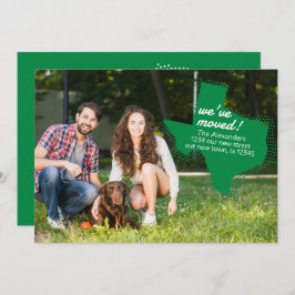 Grönt Vi har flyttat - Flytta i Docka Texas Meddelande