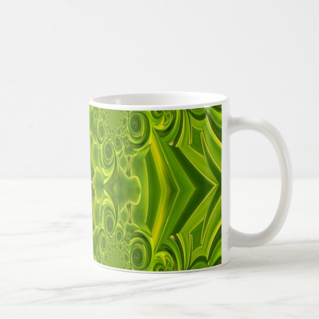 Grönt Vibrant Swirl Mugg (Höger)