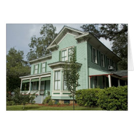 Grönt Victorian House Card Hälsningskort