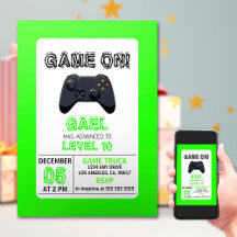 Grönt Video Game Lastbil, födelsedag