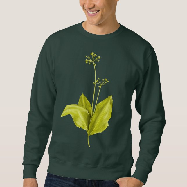 Grönt vild vitlöksväxter botanist T-Shirt Lång Ärmad Tröja (Framsida)