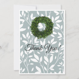 Grönt Vine Löv: Landsbyggsbröllop för utandning av Tack Kort