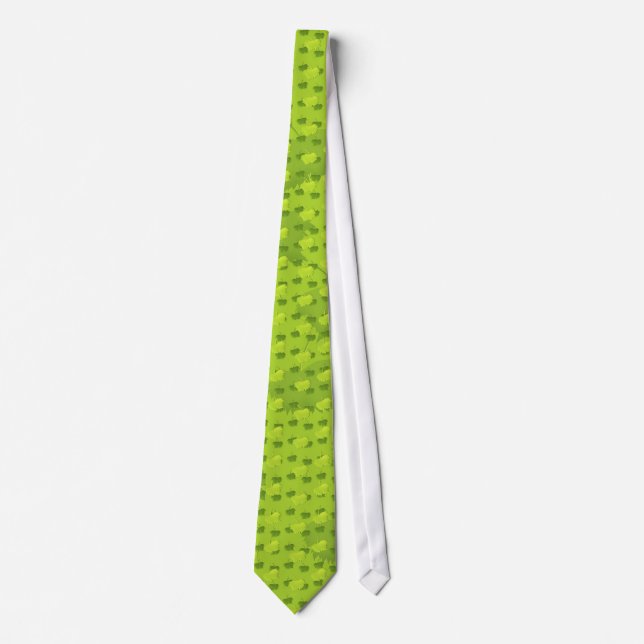 Grönt Vine Löv Tie Slips (Framsida)