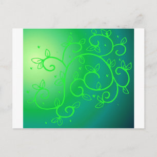 Grönt Vines Irish Tur Ireland Plant Flowers Art Vykort