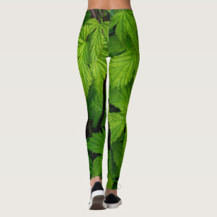Grönt vinets naturskönhet leggings
