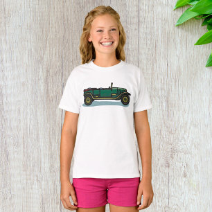 Grönt Vintage bil Classic Old Timer Automobile T Shirt