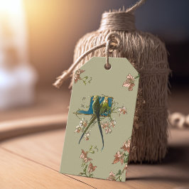 Grönt Vintage Botanical Tack Gift Märkre Presentetikett