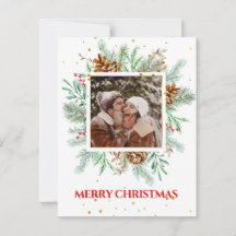 Grönt Vintage Botaniska Ram God jul