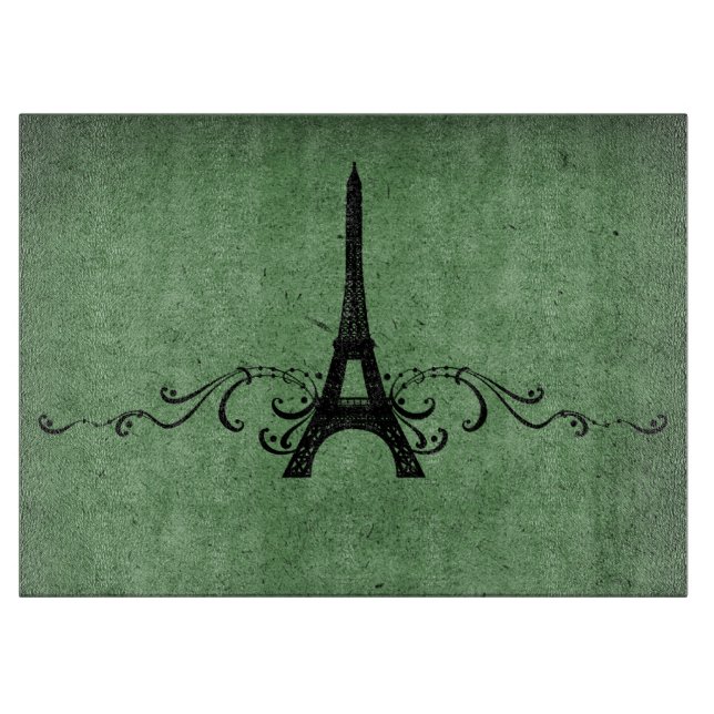 Grönt Vintage Fransk blomma ut (Framsidan)