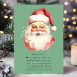 Grönt Vintage Retro Jultomten jul Party Inbjudningar<br><div class="desc">Inbjudan dina gäster till ett festligt firande med Grönt Vintage Retro Jultomten julfest. Den här klassiska designen har en snygg vintage, vattenfärgen Santa, och är en charm och sofistikerad design. Perfekt för en helgdag-samling. Med inbjudan kan du anpassa dig till din händelseinformation och skapa en personlig som gläder dina gäster....</div>