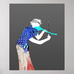 Grönt Violin Poster
