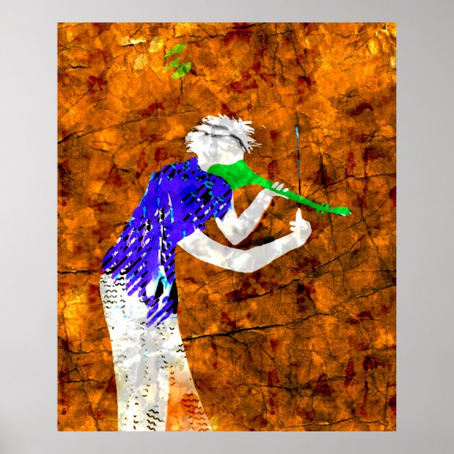 Grönt Violin Poster (Framsidan)