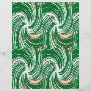 Grönt virvlande Scrapbookpapper