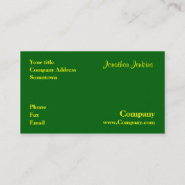 Grönt Visitkort