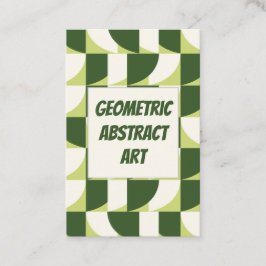 Grönt Vit geometrisk Abstrakt Visitkort