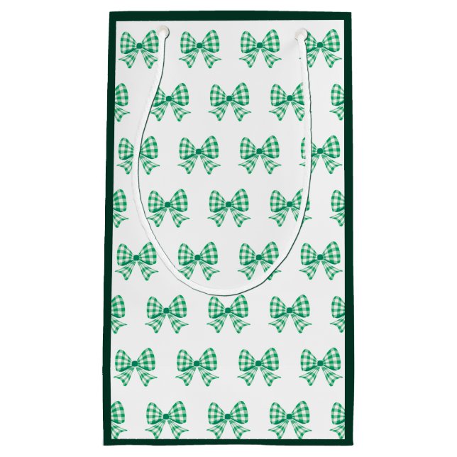 Grönt-vit gingham-buske mönster (Framsidan)