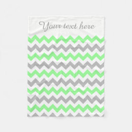 Grönt, vit, Grått-Anpassningsbar, texturblad Fleecefilt