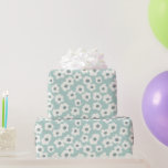 Grönt Vit Grått Blommigt Boho Trendig Presentpapper<br><div class="desc">Sage grönt vit och grått blommigt papper förpackning. Perfekt för babydusch,  möhippa eller gåva till henne.</div>