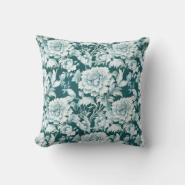 Grönt vit/grönt upprepa ro mönster kudde