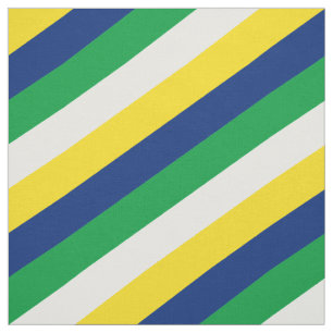 Grönt, vit, gult och blå stripe mönster tyg