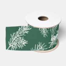 Grönt Vit Modern Elegant Botaniskt julgro