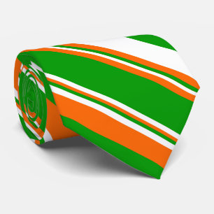 Grönt, vit och Orange Rand Slips