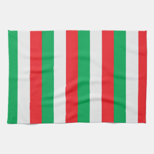 Grönt, vit och röd - italiensk flagga kökshandduk