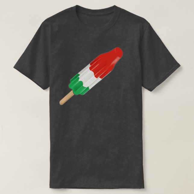 Grönt Vit och röd raketcirkel T Shirt (Design framsida)