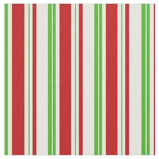 Grönt, vit, röd Färgad jul Linjer Tyg (Närbild)