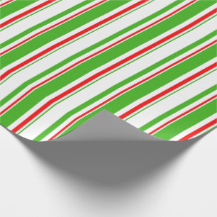 Grönt, vit, röd jul, inspirerad Mönster Presentpapper