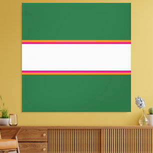 Grönt Vit Rosa Orange Tävla Rand Canvastryck