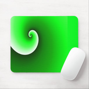 Grönt Vit Spiral-övertoning Musmatta