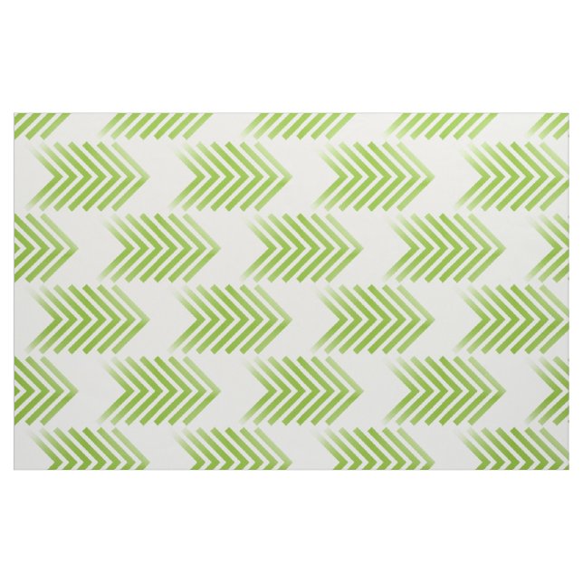 Grönt Vit stampil Mönster Fabric Tyg (Fat Quarter)