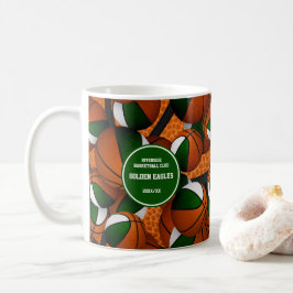 grönt, vita basketlaget färg namn kaffemugg
