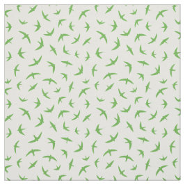 Grönt Vita flygande Sväljer och Swifts Mönster Tyg