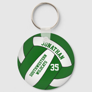 grönt, vita pojkar namn volleyball nyckelring