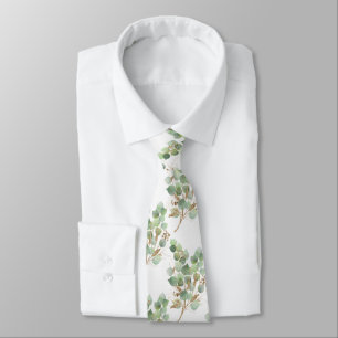 GRÖNT VITE BOTANISKT MANAR TIE SLIPS