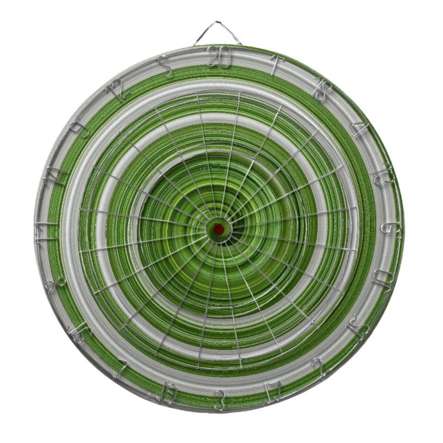 Grönt-vitt spiralmönster darttavla (Framsidan)